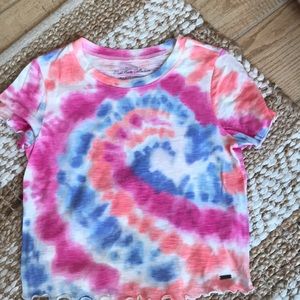 Hollister crop tie-dye T-shirt